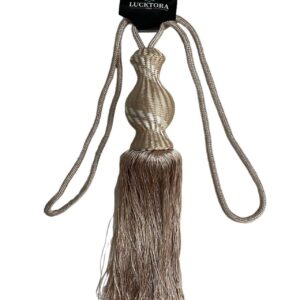 Δέστρα Κουρτίνας Με Φούντα Και Σχέδιο DNJHP-Μπέζ