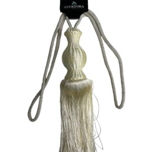 Δέστρα Κουρτίνας Με Φούντα Και Σχέδιο DNJHP-Εκρού