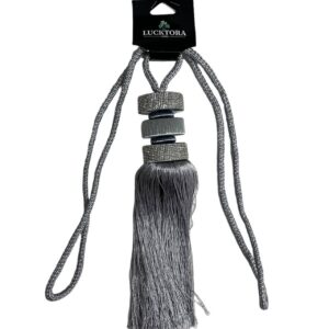 Δέστρα Κουρτίνας Με Φούντα Και Στράς SSCSZ-Γκρί Σκούρο