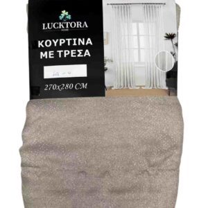 6076-4 Μπέζ- Με Τρέσα-270X280CM