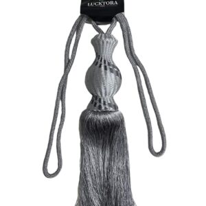 Δέστρα Κουρτίνας Με Φούντα Και Σχέδιο DNJHP-Γκρί