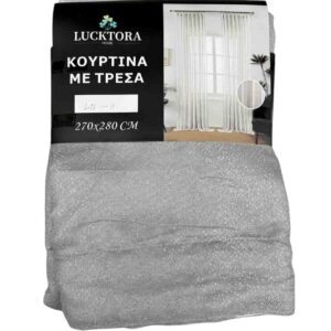 6076-11 Γκρί- Με Τρέσα-270X280CM