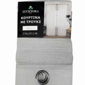 A6074-11 Γκρί-Με Κρίκο-270X285CM