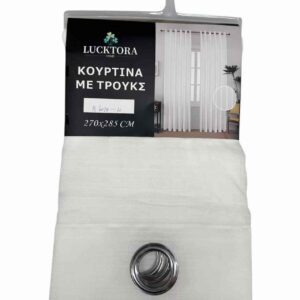 A6074-12 Λευκό-Με Κρίκο-270X285CM