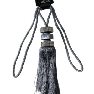 Δέστρα Κουρτίνας Με Φούντα Και Στράς SSCSZ-Γκρί