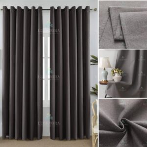 A6010-26 Mπεζ|Καφέ- 100%BLACKOUT – Με Κρίκο -270X265CM