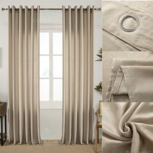 A6341-14 Μπέζ-Με Κρίκο-270X290CM