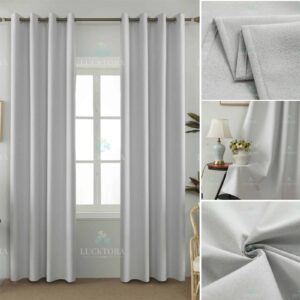 AD6010-1 Λευκό- 100%BLACKOUT - Με Κρίκο -140X265CM