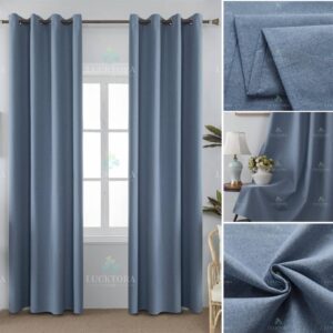 AD6010-3 Μπλέ- 100%BLACKOUT – Με Κρίκο -140X265CM