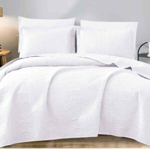 Σετ Υπέρδιπλο Κουβερλί Με Μαξιλαροθήκη - Λευκό