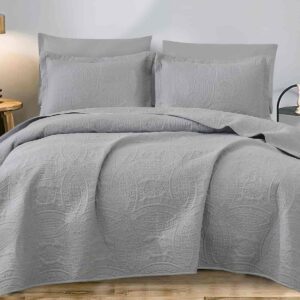 Σετ Υπέρδιπλο Κουβερλί Με Μαξιλαροθήκη - Γκρί