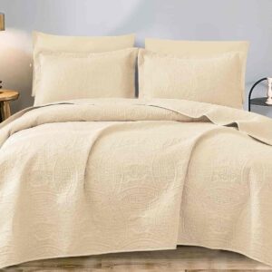 Σετ Υπέρδιπλο Κουβερλί Με Μαξιλαροθήκη - Μπεζ