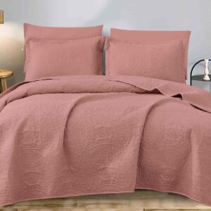 Σετ Υπέρδιπλο Κουβερλί Με Μαξιλαροθήκη - Ροζ