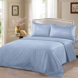 Σεντόνια Σετ Μονόχρωμα - Σιελ ΥΠΕΡΔΙΠΛΟ-220x240CM