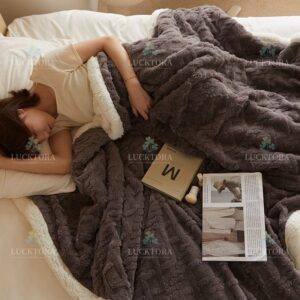 Κουβέρτα 2.5KG Προβατάκι Υπέρδιπλη 220Χ240-Σκούρο Γκρί