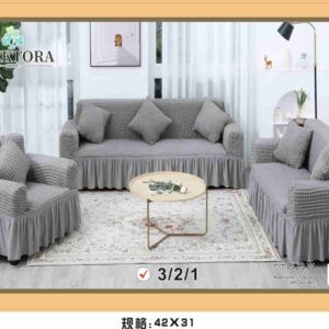 Σετ Καλύμματα Σαλονιού (Τριθέσιο+Διθέσιο+Πολυθρόνα) -3 ΓΚΡΙ