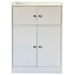 Ντουλάπι Πολυχρηστικό Λευκό – 4 Πόρτες & 2 Ράφια (60×27×100 cm)