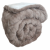 Κουβερτοπάπλωμα “Lunara Beige” – Premium Velvet Feel με Γούνα Κουνελιού & Προβατάκι