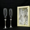 Σετ «Golden Spark» 2 Ποτήρια Σαμπάνιας Γάμου – Κρυστάλλινο Γυαλί 150ml